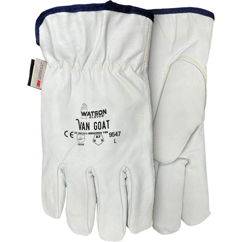 Gants de protection contre la coupe Van Goat 9547, T-petit, Paume en Cuir fleur de ch&egrave;vre, Para-aramide/Polyester/Acier/Thinsulate SPOC Demo