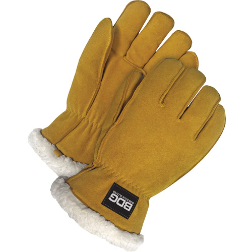 Gants de conducteur, Grand, Paume en Cuir de daim refendu, Tissu-laine SPOC Demo