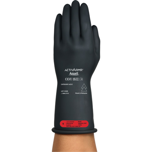 Gants &eacute;lectriques isol&eacute;s ultra l&eacute;gers ActivArmr RIG R011BUL, ASTM classe 0, Taille 9, 11" lo SPOC Demo