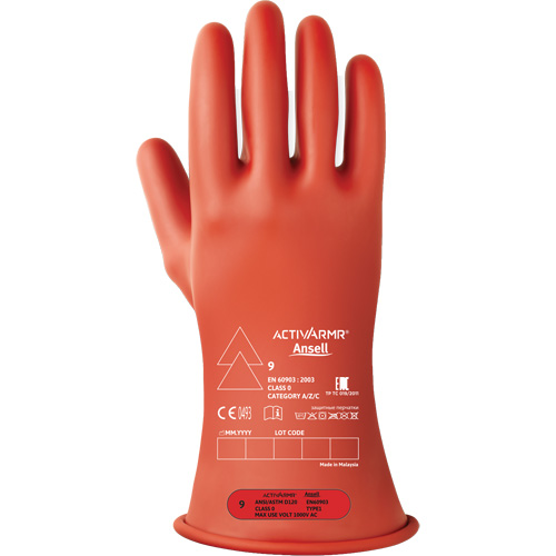 Gants &eacute;lectriques isol&eacute;s ultra l&eacute;gers ActivArmr RIG R011RUL, ASTM classe 0, Taille 10, 11" lo SPOC Demo