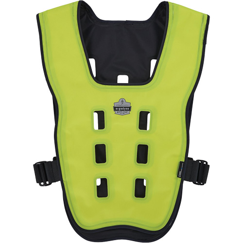 Chill-Its 6685 Dry Evaporative Cooling Vest with Zipper Closure, X-Small, High Visibility Lime-Yellow SPOC Demo