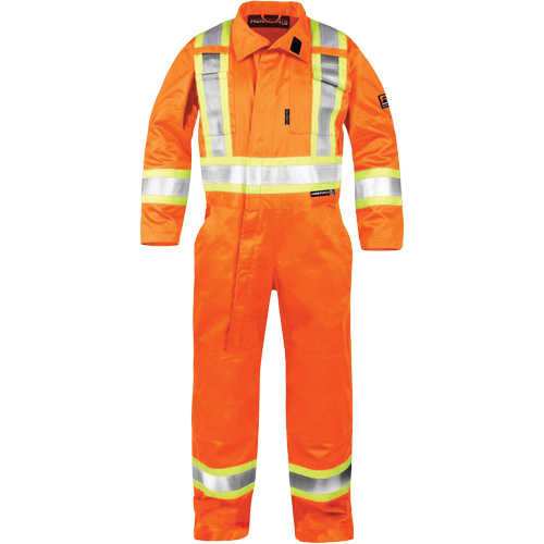 High-Visibility Fire-Resistant Coveralls, Size X-Large, Orange SPOC Demo