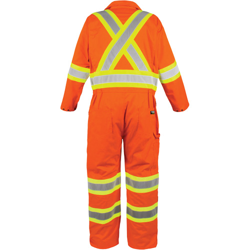 High-Visibility Unlined Coveralls, Large, High Visibility Orange SPOC Demo