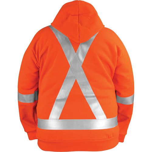 High-Visibility Wind Resistant Zip-Front Sweatshirt with DetachableHood, Men's, 5X-Large, High Visibility Orange, 27.7 cal/cm² SPOC Demo