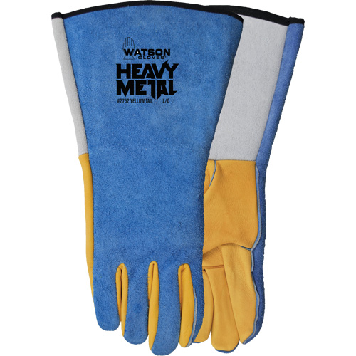 Gants de soudage Yellow Tail MIG/TIG, Cuir fleur de daim/Cuir de vache refendu, Taille Petit SPOC Demo