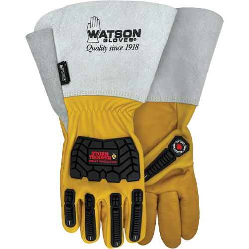 Storm Trooper Water-Resistant Gloves, Small, Cowhide Palm, Gauntlet Cuff SPOC Demo