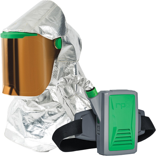 Respirateur &agrave; chaleur radiante Z-Link avec souffleur & montage &agrave; la ceinture, Respirateur &agrave; masque/Capuchon & visi&egrave;re, Pile Lithium-ion SPOC Demo