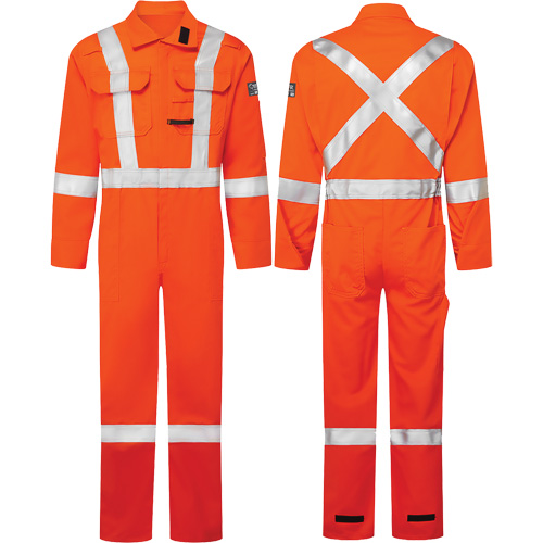 Combinaisons Avenger, 7 oz, Taille 44, Orange haute visibilit&eacute; SPOC Demo