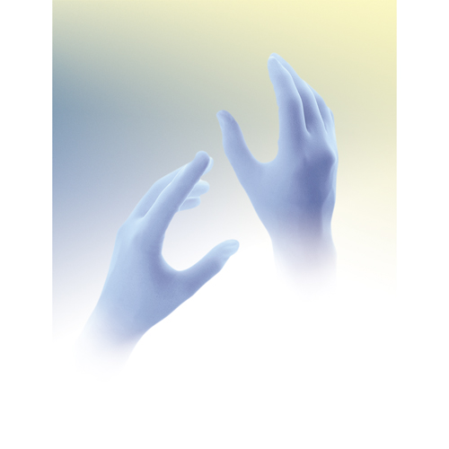 QRP Qualatrile Disposable Gloves, Medium, Nitrile, 5-mil, Powder-Free, Blue SPOC Demo