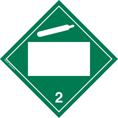 Non-Toxic Gas TDG Placard, Plastic SPOC Demo
