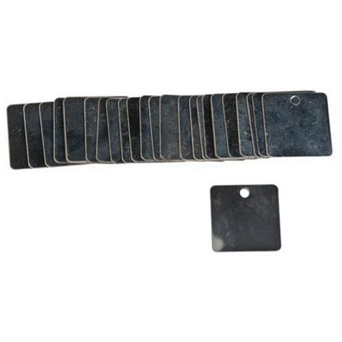 &eacute;tiquettes carr&eacute;es vierges pour vannes, Acier, 1-1/2" la x 1-1/2" h SPOC Demo