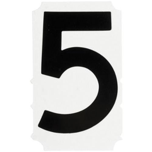 Quick-Align&reg; Individual Gothic Number and Letter Labels, 5, 4" H, Black SPOC Demo