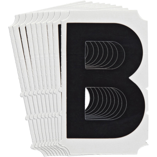 Quick-Align&reg; Individual Gothic Number and Letter Labels, B, 4" H, Black SPOC Demo