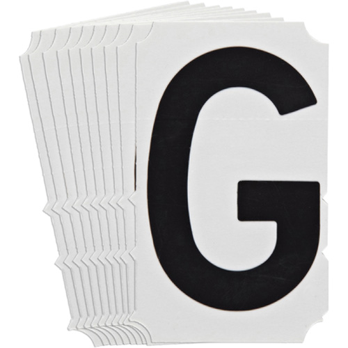 Quick-Align&reg; Individual Gothic Number and Letter Labels, G, 4" H, Black SPOC Demo