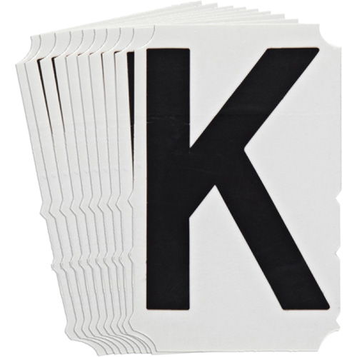 Quick-Align&reg;Individual Gothic Number and Letter Labels, K, 4" H, Black SPOC Demo