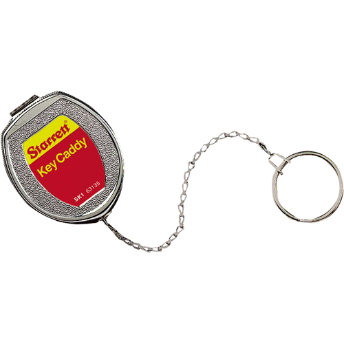 Porte-cl&eacute;s autor&eacute;tractable Key Caddy, Acier inoxydable, C&acirc;ble 21", Fixation Agrafe de ceinture SPOC Demo