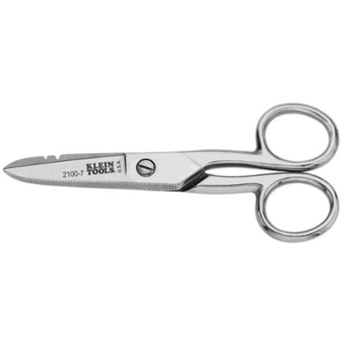 Nickel-Plated Electrician's Scissors, 5-1/4", Rings Handle SPOC Demo