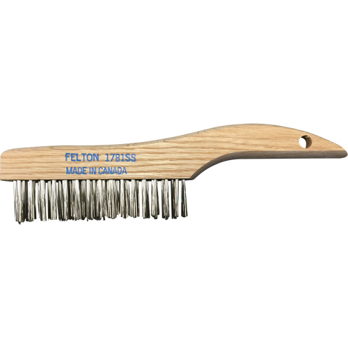 Brosses de nettoyage &agrave; manche en patin, Acier inoxydable, 4 x 16 rangs de fils, Longueur 10" SPOC Demo