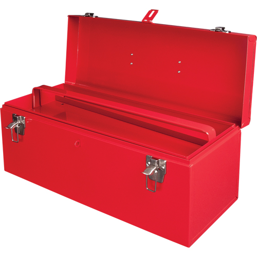 ATB100 Portable Tool Box with Metal Tool Tray, 8-3/4" D x 21" W x 9" H, Red SPOC Demo