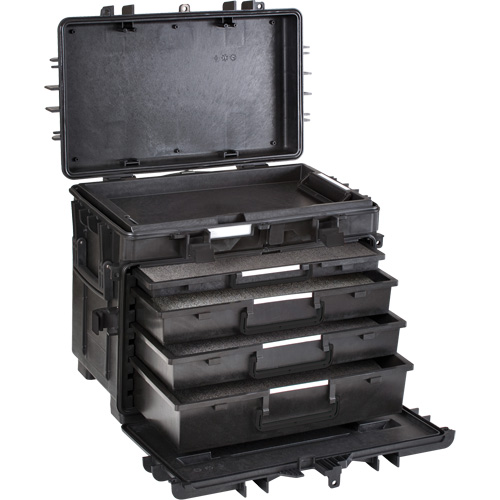 Mobile Tool Chest With Drawers, 6 Drawers, 22-4/5" W x 15" D x 18" H, Black SPOC Demo