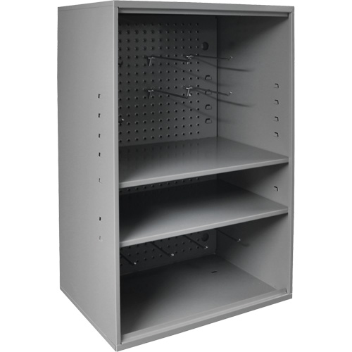 Armoire d'entreposage de produits abrasifs avec panneau perfor&eacute;, Acier, 19-7/8" x 14-1/4" x 32-3/4", Gris SPOC Demo