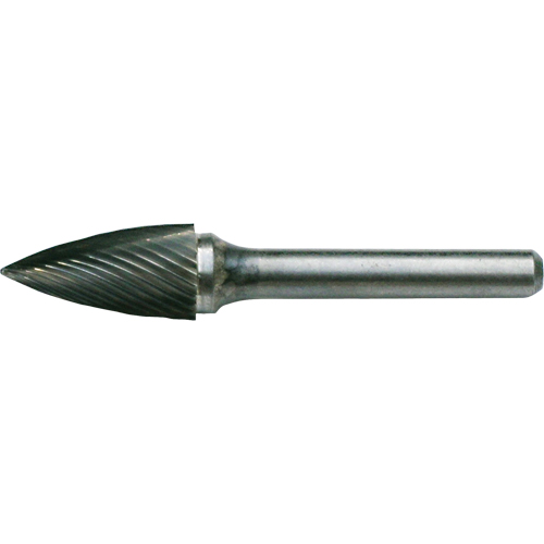 CLEVELAND Solid Carbide Burrs - Tree Shape Pointed End, SG-42, 1/8" Dia., 1/8" Shank, 5/16" Depth of Cut SPOC Demo