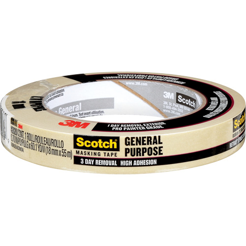 Ruban-cache Scotch pour entrepreneurs 2020, 18 mm (3/4") x 55 m (180'), Beige SPOC Demo