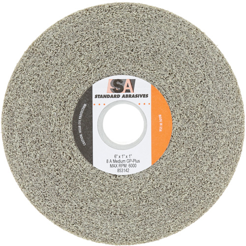 Meule &agrave; usage g&eacute;n&eacute;ral Standard Abrasives, 6" dia., Grain Moyen, Oxyde d'aluminium SPOC Demo