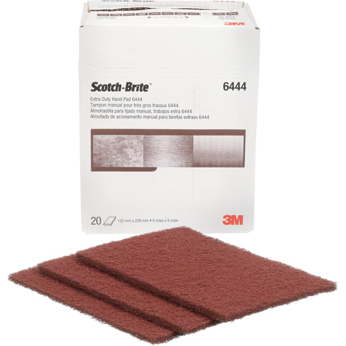 Scotch-Brite Extra-Duty Hand Pad, Aluminum Oxide, 9" x 6", Fine Grit SPOC Demo
