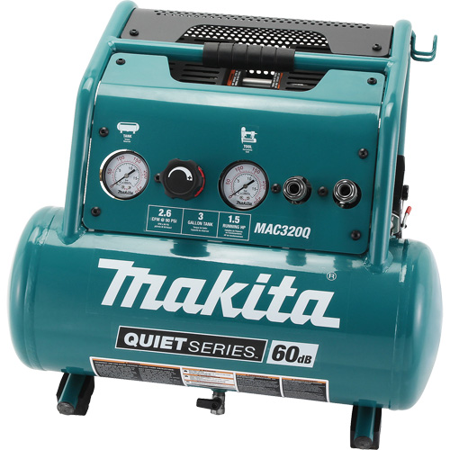 Compresseur d'air s&eacute;rie Quiet, &eacute;lectrique, 3 gal. (3,6 gal. US), 135 PSI, 120/1 V SPOC Demo
