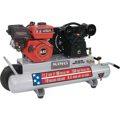 Wheelbarrow Air Compressor, Gas, 10 Gal. (12 US Gal), 150 PSI SPOC Demo
