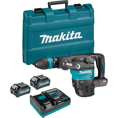 Trousse de marteau de d&eacute;molition 40 V XGT SDS-MAX avec moteur sans balai et AWS SPOC Demo