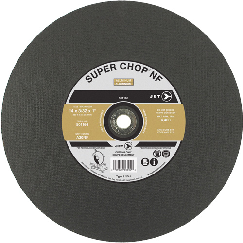 A30NF Super Chop Cut-Off Wheel, 14" x 3/32", 1" Arbor, Type 1, 4400 RPM SPOC Demo