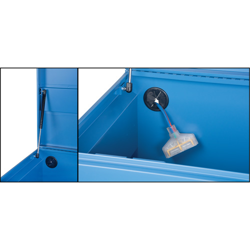 Jobsite Tool Box, 60" x 24" x 27-1/2", Steel, Blue SPOC Demo