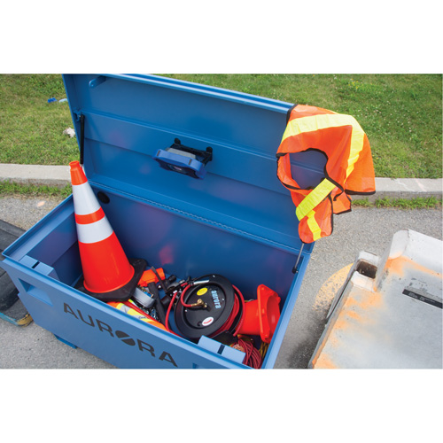 Jobsite Tool Box, 60" x 24" x 27-1/2", Steel, Blue SPOC Demo