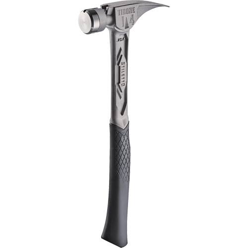 Marteau de charpente en titane lisse TIBONE, 14 oz, Prise en Acier plein, 15-1/4" lo SPOC Demo