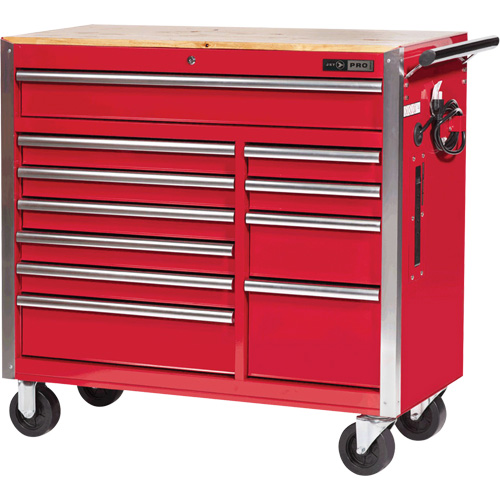 PRC4211 Armoire roulante de s&eacute;rie Pro, 11 tiroirs, 42" la x 18" p x Rouge SPOC Demo
