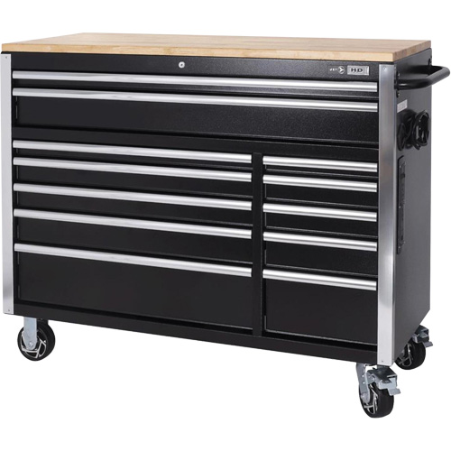 HDRC5212 Armoire mobile de s&eacute;rie HD, 12 tiroirs, 51-1/4" la x 21" p x 40-3/10" h, Noir SPOC Demo