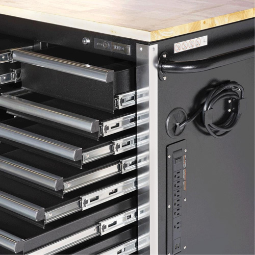 HDRC7220 HD Series Roller Cabinet, 20 Drawers, 72" W x 24" D x 42-3/10" H, Black SPOC Demo