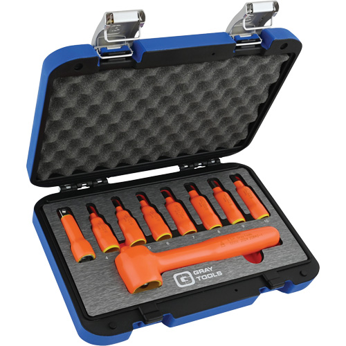 3/8" Drive Insulated Metric Hex Bit Socket and Attachment Set, 1000 V, 9 Pcs SPOC Demo