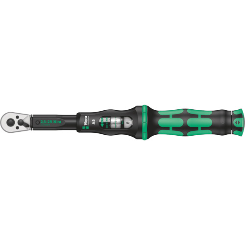 Cl&eacute; dynamom&eacute;trique Click-Torque A 5 avec cliquet r&eacute;versible, &agrave; cliquer, Entraînement 1/4" carr&eacute;, 2.5 - 25 Nm SPOC Demo