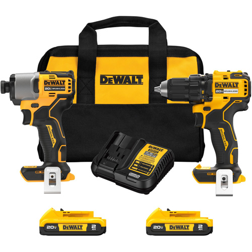 Brushless Cordless Drill/Driver & Impact Driver Combo Kit, Lithium-Ion, 20 V SPOC Demo