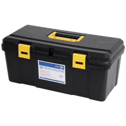 JPTB-22 Plastic Hand Tool Box, 22" W x 10-1/4" D x 9-1/2" H, Black SPOC Demo