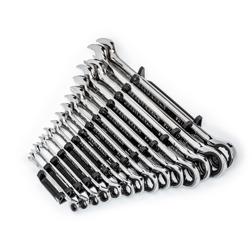 90-Tooth 12 Point SAE Wrench Set, Ratcheting Combination, 14 Pieces, Imperial SPOC Demo