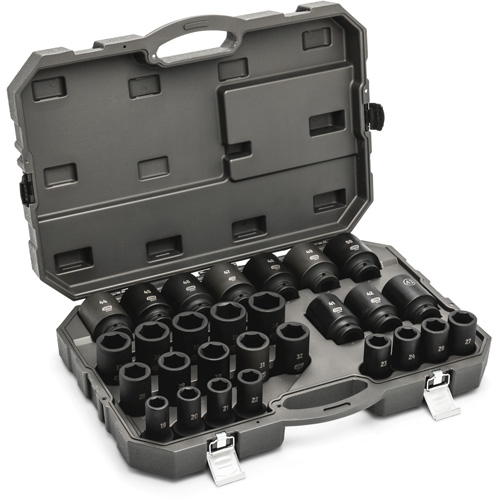 6 Point Metric Socket Set, 28 Pcs, Impact, 3/4" Drive Size, Deep SPOC Demo