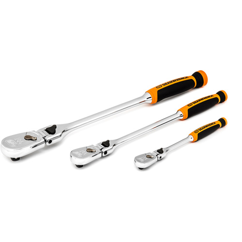 1/4", 3/8" & 1/2" Drive 90-Tooth Dual Material Locking Ratchet Set SPOC Demo