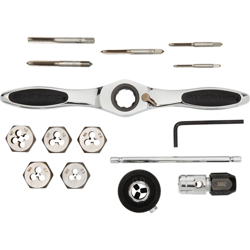 Metric Ratcheting Tap & Die Set, 15 Pieces SPOC Demo