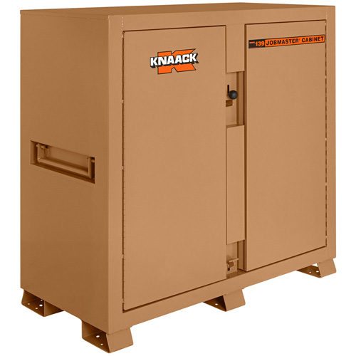 Model 139 Jobsite Cabinet with Padlock, Steel, 59.4 Cubic Feet, Tan SPOC Demo