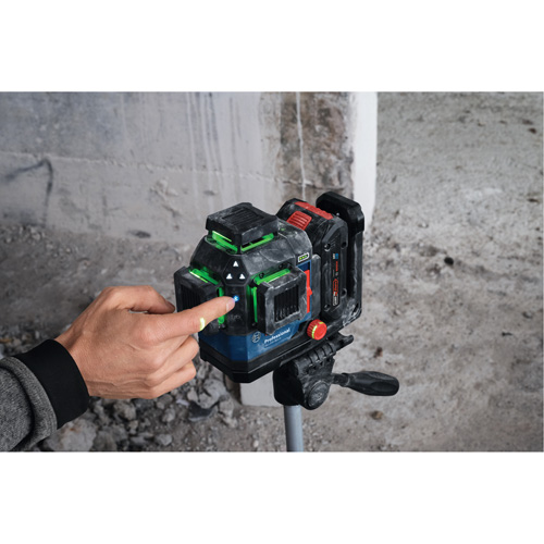 Laser dalignement/nivellement 360 connect&eacute; &agrave; faisceau vert &agrave; trois points SPOC Demo
