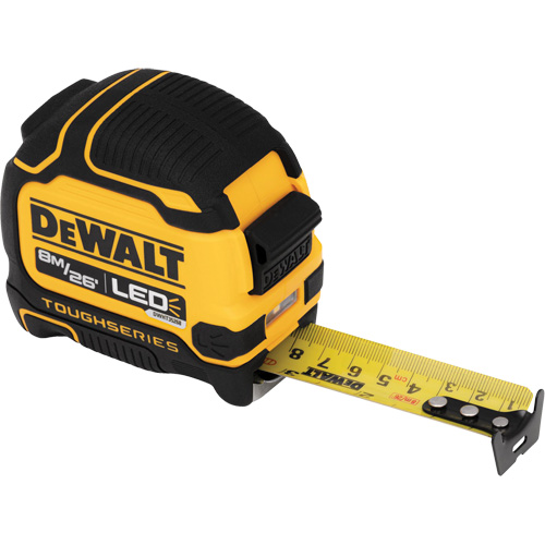TOUGHSERIES Lighted Tape Measure, 26'/8 m, Imperial & Metric Graduations SPOC Demo